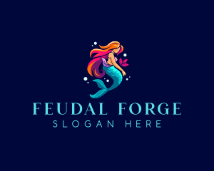 Female Mermaid Folklore logo design