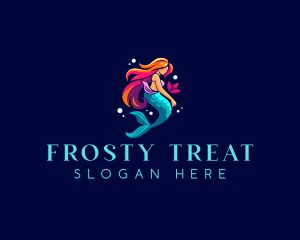 Female Mermaid Folklore logo design