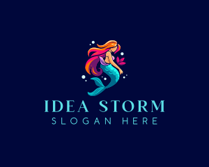 Female Mermaid Folklore logo design