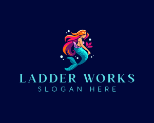 Female Mermaid Folklore logo design