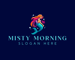 Female Mermaid Folklore logo design