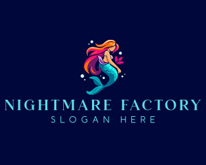 Female Mermaid Folklore logo design