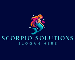 Female Mermaid Folklore logo design