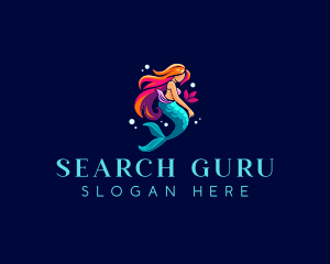 Female Mermaid Folklore logo design