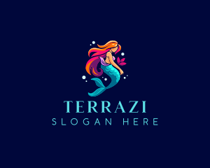 Female Mermaid Folklore logo design