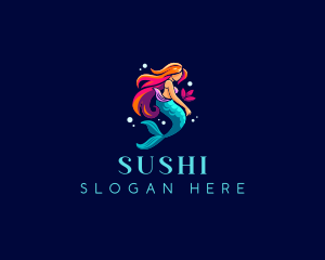 Female Mermaid Folklore logo design