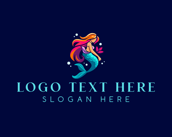 Folklore - Female Mermaid Folklore logo design