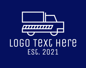 Freight - Minimalist Delivery Truck logo design