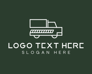 Line Art - Minimalist Delivery Truck logo design