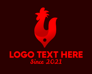 Food Stall - Fire Red Chicken Grill logo design