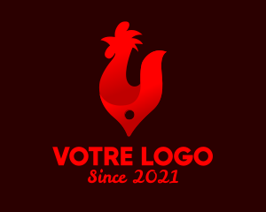 Locator - Fire Red Chicken Grill logo design