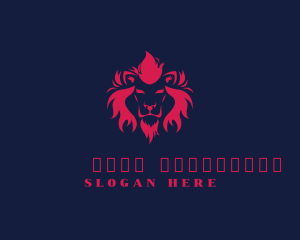 Mascot - Fire Lion Animal logo design