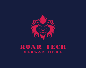 Roar - Fire Lion Animal logo design