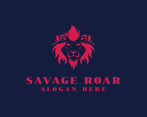 Fire Lion Animal logo design
