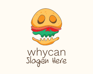 Burger Sandwich Monster Logo