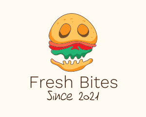 Sandwich - Burger Sandwich Monster logo design