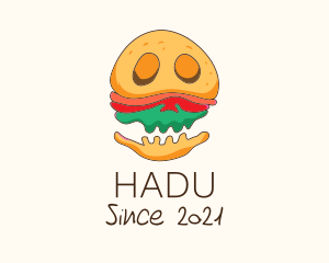 Quick Lunch - Burger Sandwich Monster logo design