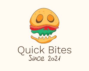 Fastfood - Burger Sandwich Monster logo design