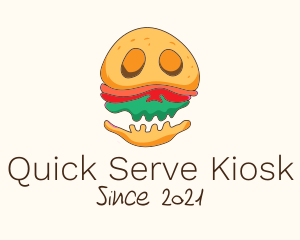 Kiosk - Burger Sandwich Monster logo design