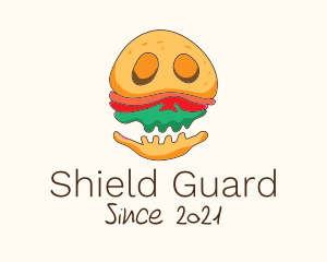 Skull - Burger Sandwich Monster logo design