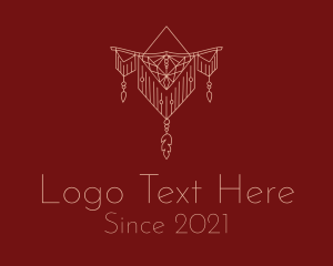Adornment - Boho Macrame Tapestry logo design
