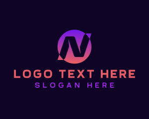 Letter N - Cyber Tech Letter N logo design