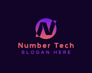 Cyber Tech Letter N logo design