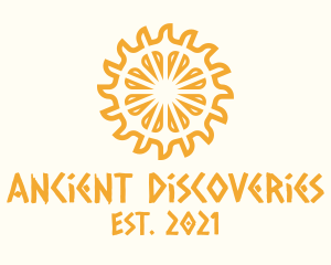 Yellow Ethnic Sun logo design