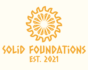 Cultural - Yellow Ethnic Sun logo design