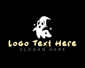 Holiday - Ghost Happy Spooky logo design