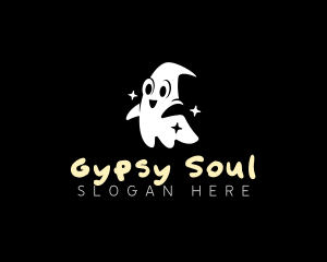 Ghost Happy Spooky  logo design