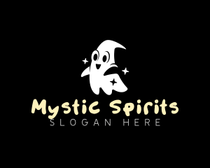 Ghost Happy Spooky  logo design