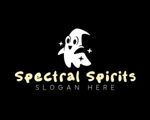 Ghost Happy Spooky  logo design