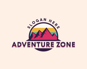 Mountain Hiking Adventure  logo design