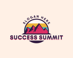 Mountain Hiking Adventure  logo design