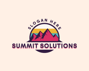 Mountain Hiking Adventure  logo design