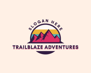 Hiking - Mountain Hiking Adventure logo design