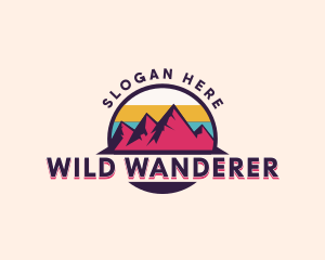 Mountain Hiking Adventure  logo design