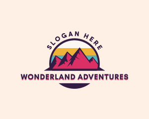 Mountain Hiking Adventure  logo design