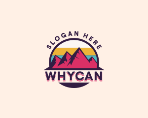 Tourist - Mountain Hiking Adventure logo design