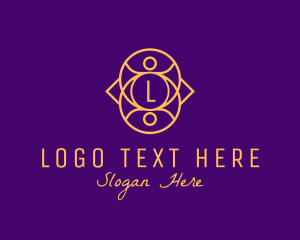 Linear - Golden Luxurious Interior Designer logo design