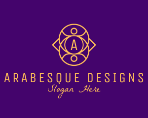 Golden Luxurious Interior Designer logo design