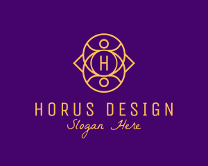 Golden Luxurious Interior Designer logo design