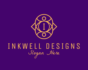 Golden Luxurious Interior Designer logo design