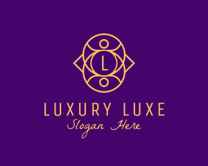 Golden Luxurious Interior Designer logo design