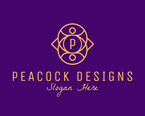 Golden Luxurious Interior Designer logo design