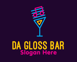 Neon Music Bar logo design