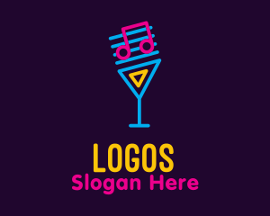 Colorful - Neon Music Bar logo design