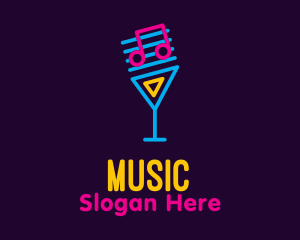 Liqueur - Neon Music Bar logo design