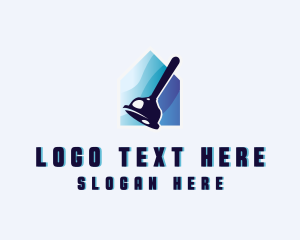 Toilet Plunger - Plunger House Cleaning logo design